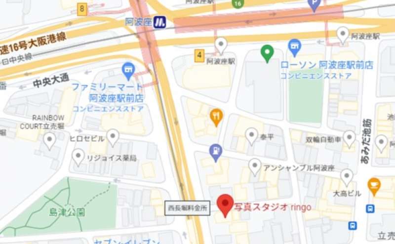 大阪　阿波座駅徒歩3分　激安写真スタジオ　本格派！！のアクセス1