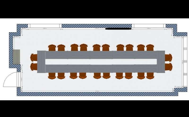 池袋 貸し会議室 レンタルスペース アズールの会場図面