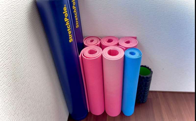 ヨガマットやストレッチポールは無料でお使い頂けます。