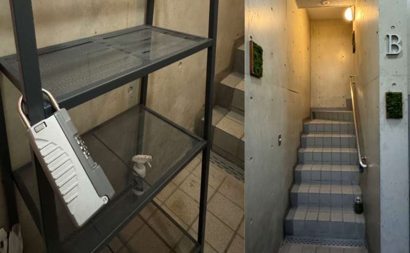 キーボックスはエレベーター前のシューズラックに